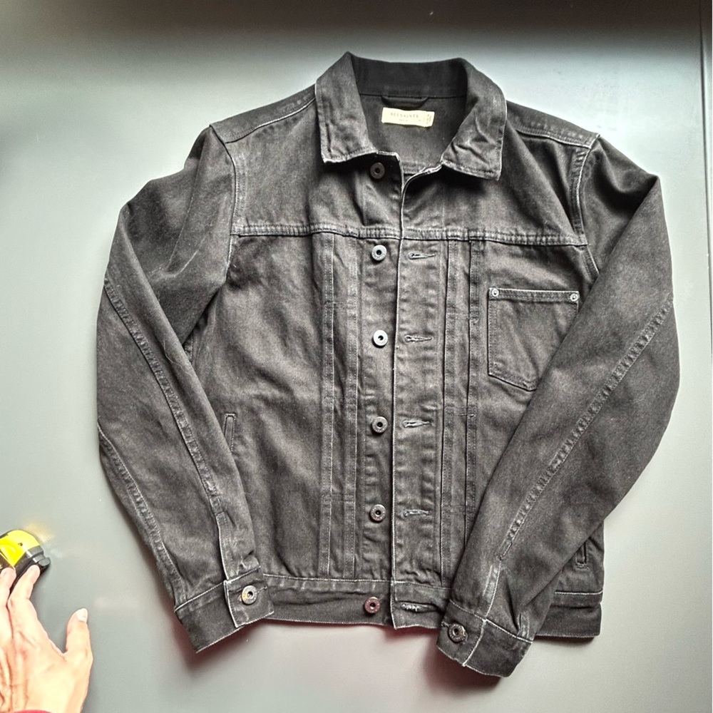 All saints black denim jacket